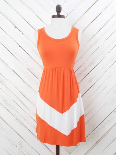 orange gameday dress