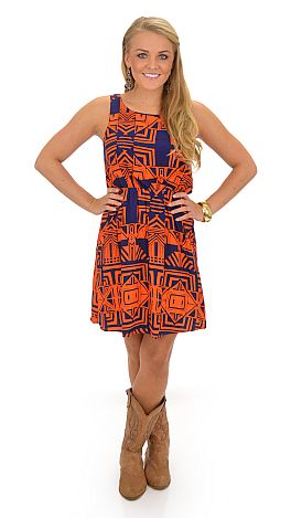 orange gameday dress