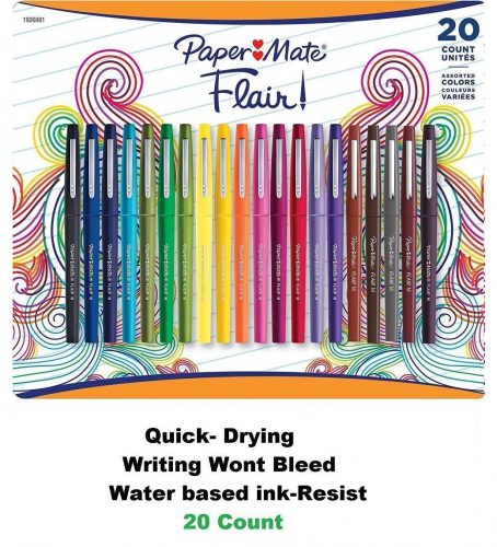 Paper Mate, Flair Felt Tip Pens, 1 Each of 6 Colors, Mardel